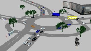 Simulation eines Kreisverkehrs